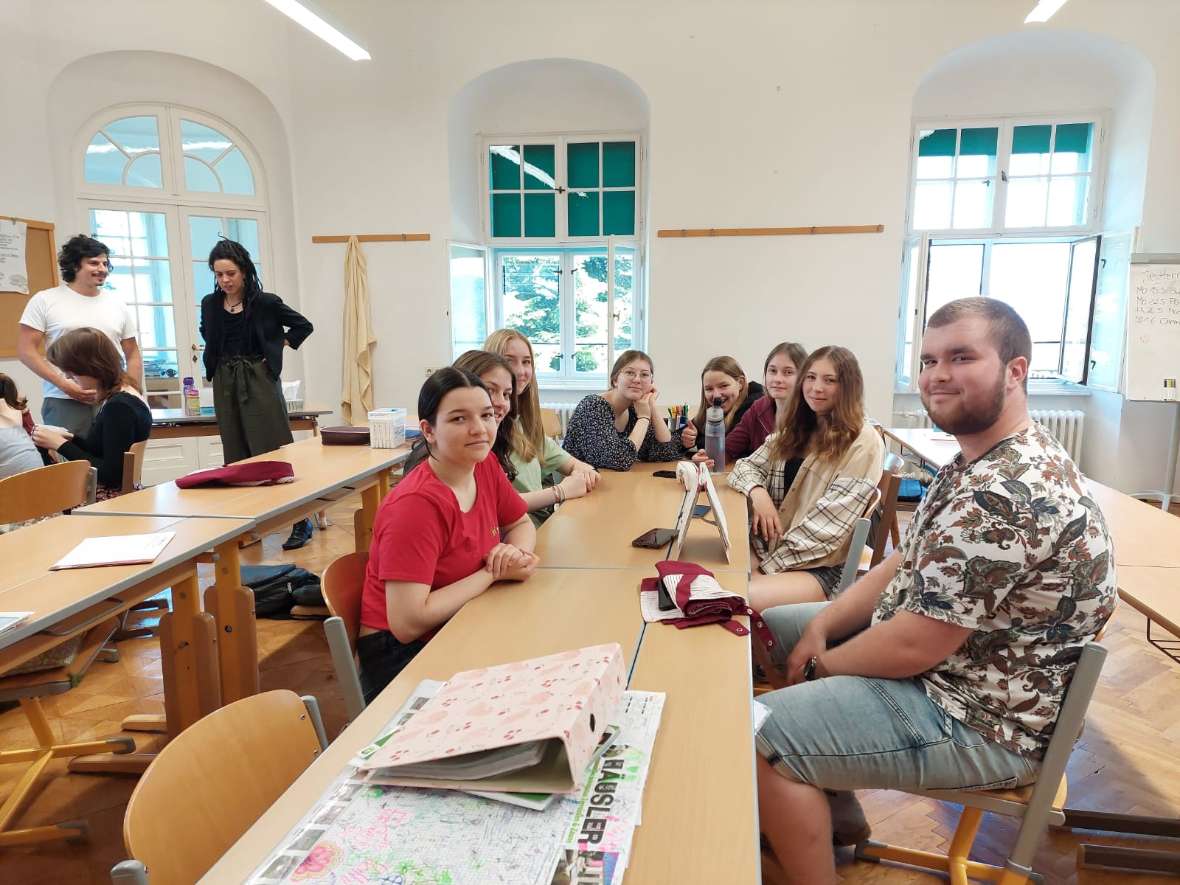 Schüler und Schülerinnen beim Workshop