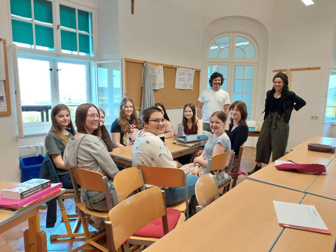 Schüler und Schülerinnen beim Workshop